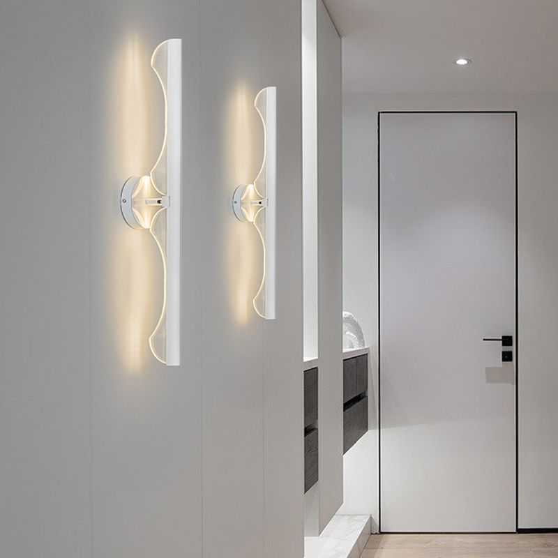 Metal Linear Wall Light Sconce Contemporary 1 Light Wall Mounted Lamp