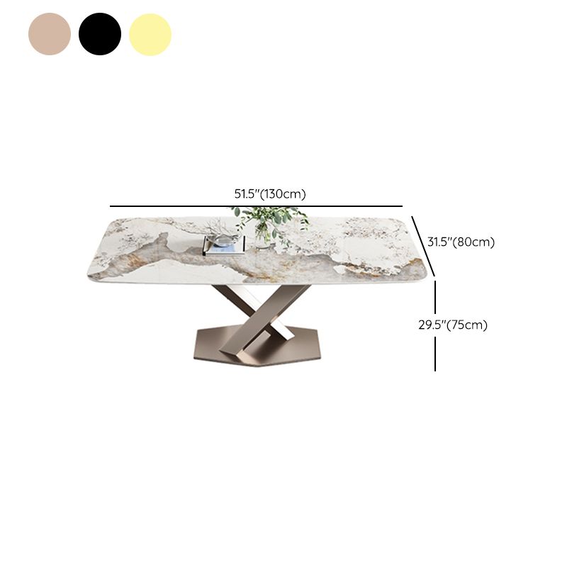 Luxury Sintered Stone Kitchen Table Rectangle Home Kitchen Desk