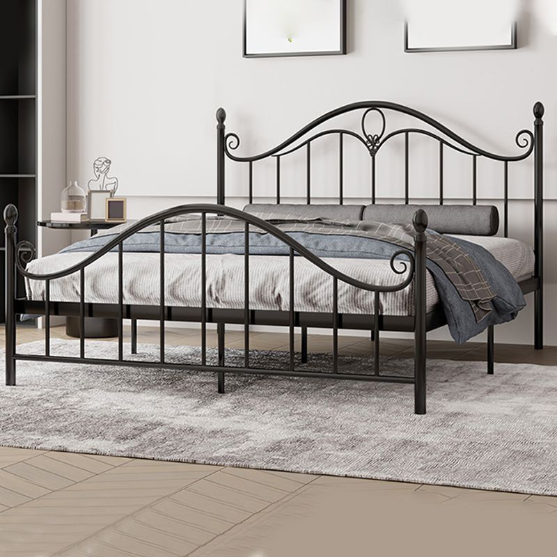 Industrial Metal Arched Standard Bed, Open-Frame Headboard Bed