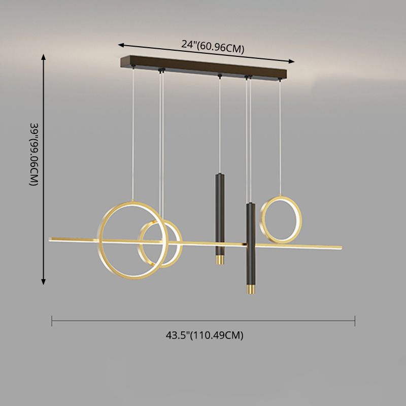 2 Spotlights Nuovi pendenti per isole moderni Lampada Lineare LED LED per sala da pranzo