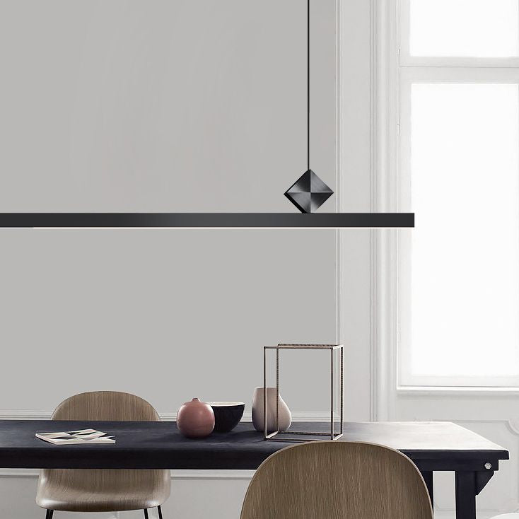 Luci a sospensione contemporanea illuminazione isola lineare Lampada sospesa isola Luce in oro