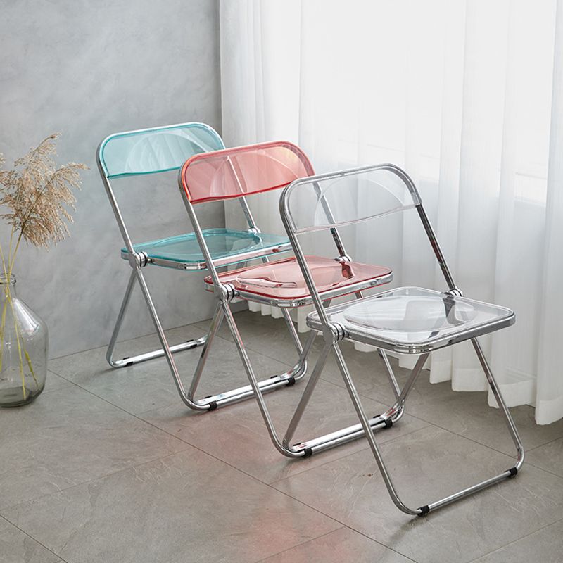 Sillas de comedor de estilo moderno, sillas laterales sin brazos con respaldo abierto y patas de metal para cocina