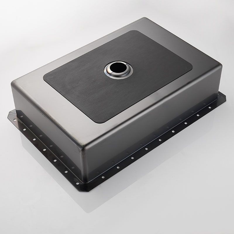 Contemporary Bathroom Sink Metal Rectangular Undermount Bathroom Sink with Pop-Up Drain