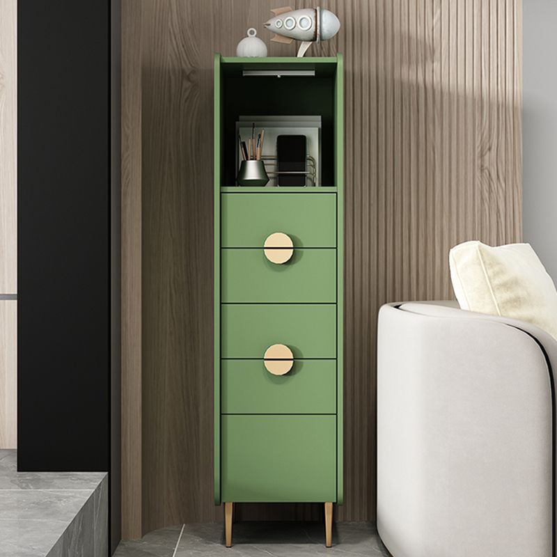 Modern Rectangle Chest Wood Straight Legs Side Cabinet with Drawer