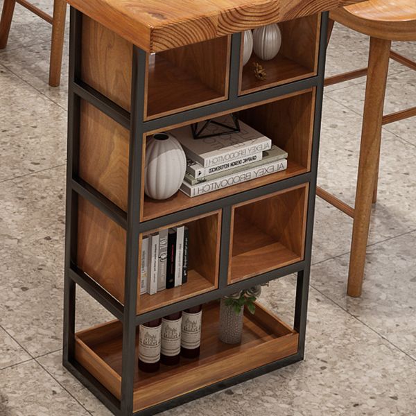 1/4 Piece Solid Wood Pub Set Modern Natural Home Bar Table Set