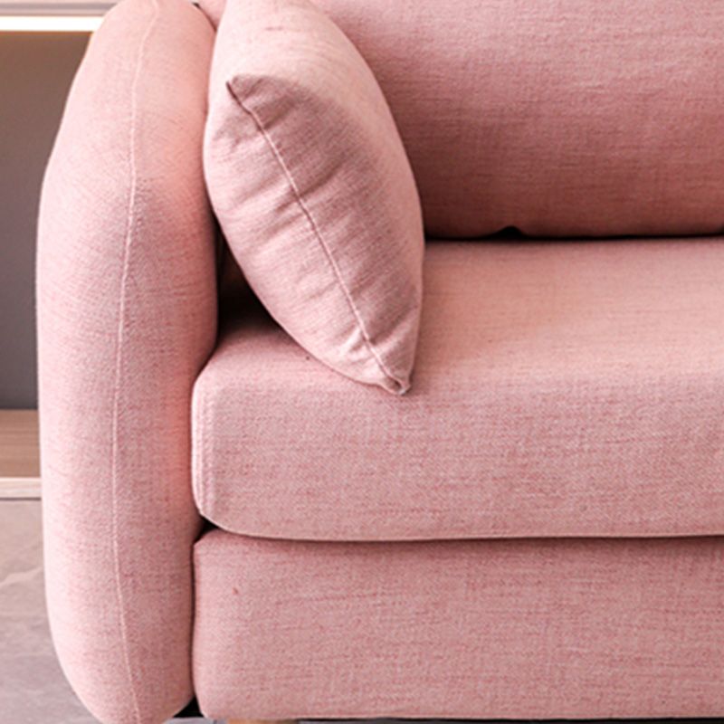 26" Wide Contemporary Sofa Fabric Pillows Stationary Seating with Storage