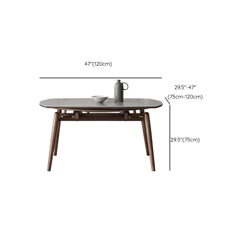 1/5/7/9 Pieces Sintered Stone Top Round Grey Dining Set for Home