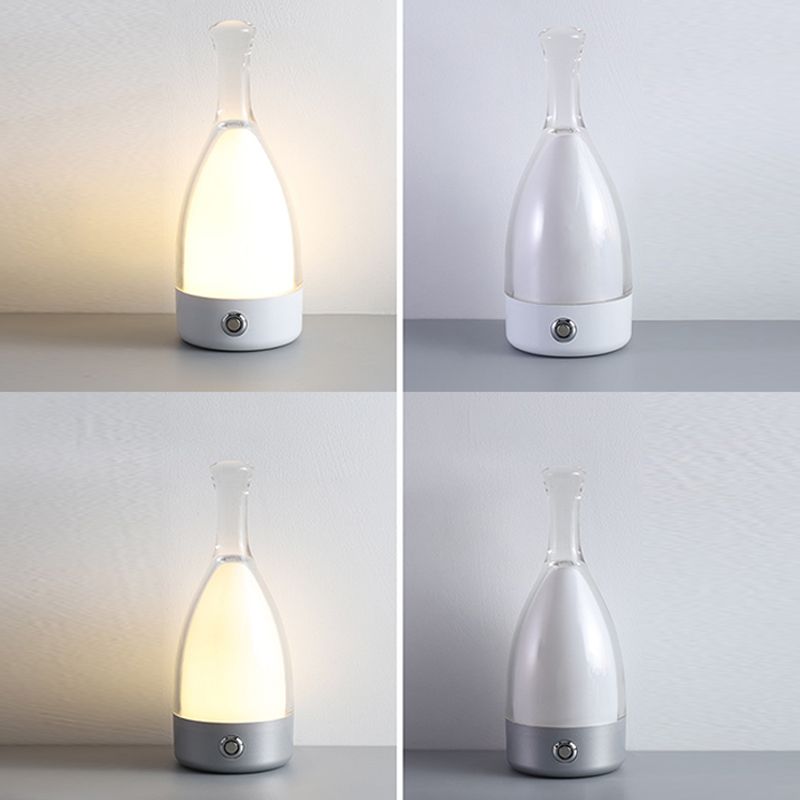 Bottle Shape Table Lamp Modern Style Glass Single Light Table Light