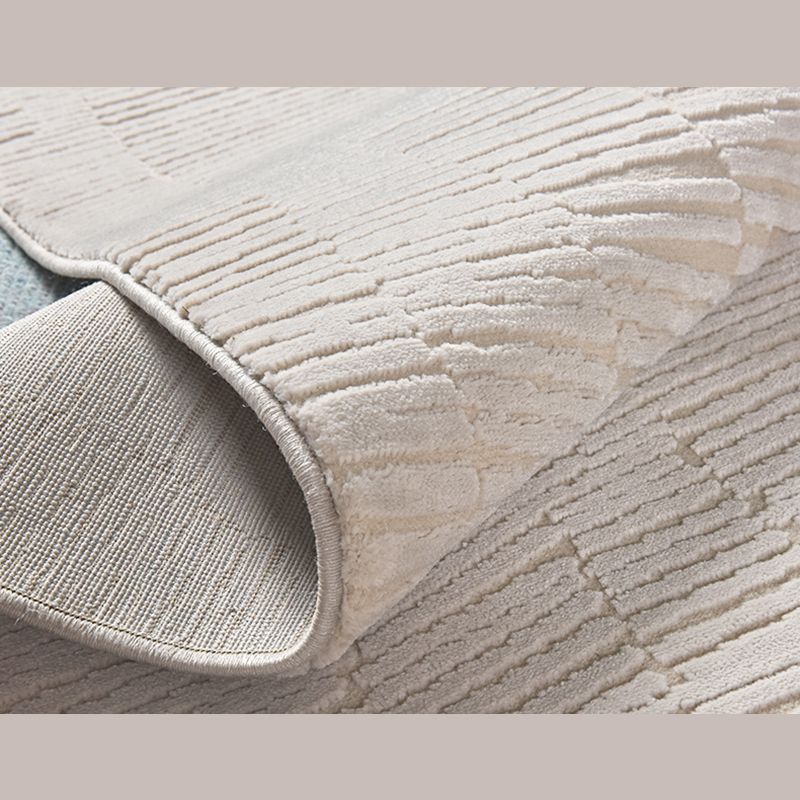 Simple Apricot Modern Rug Polyester Solid Color Area Rug Non-Slip Rug for Living Room