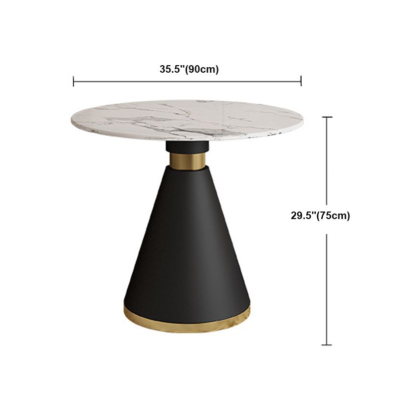 Glam 1/2/5 Pieces Dining Set Round Shape Sintered Stone Dining Table Set