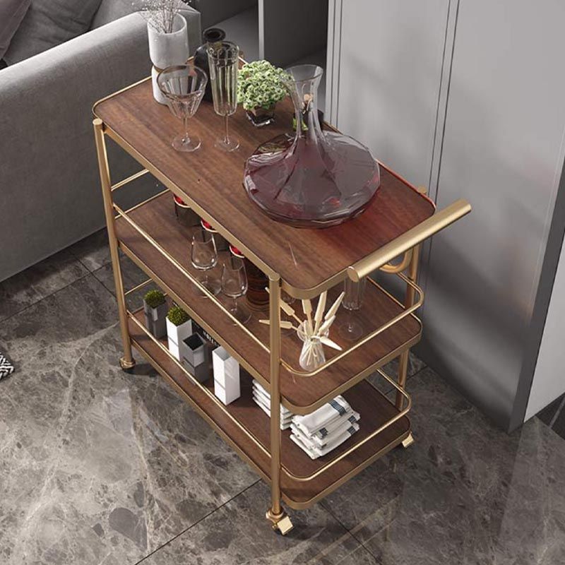 Modern 35.43"H Rolling Prep Table Rectangular Metal Prep Table