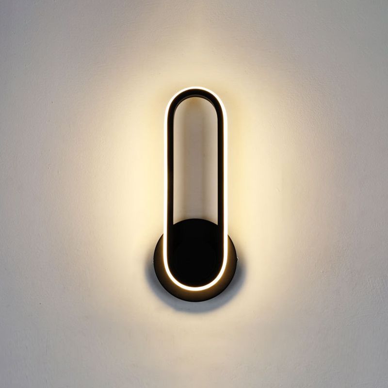 Acrylic Oval LED Wall Sconce in Modern Concise Style Aluminium Rotatable Wall Lamp for Bedroom