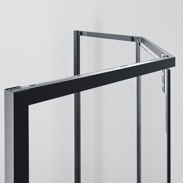 Pivot Transparent Shower Bath Door Tempered Semi-Frameless Shower Door