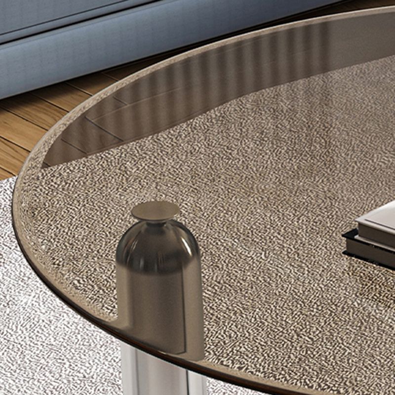 3 Legs Minimalist Coffee Round Table Open Shelf Cocktail Table