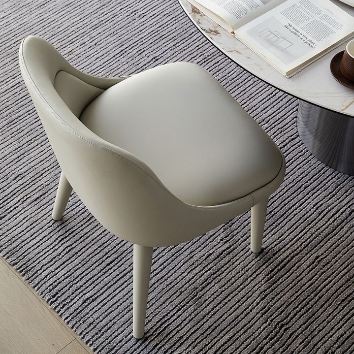 Dining Room Upholstered Parsons Chair Faux Leather Dining Chair