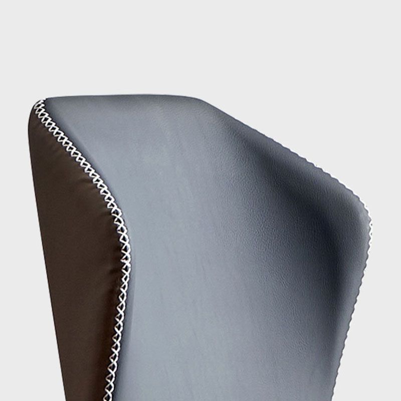 Silla industrial Parsons con respaldo sin brazos para cocina, sillas de comedor de piel sintética