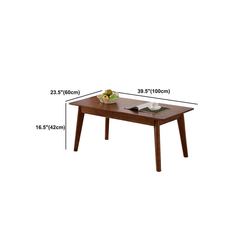 Rectangular/square 4 Legs Base Solid Wood Table Nordic Style Coffee Table
