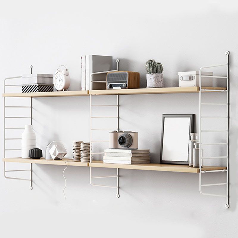 Wall-mount Bookshelf Modern Wooden Bookcase with Multi Shelves