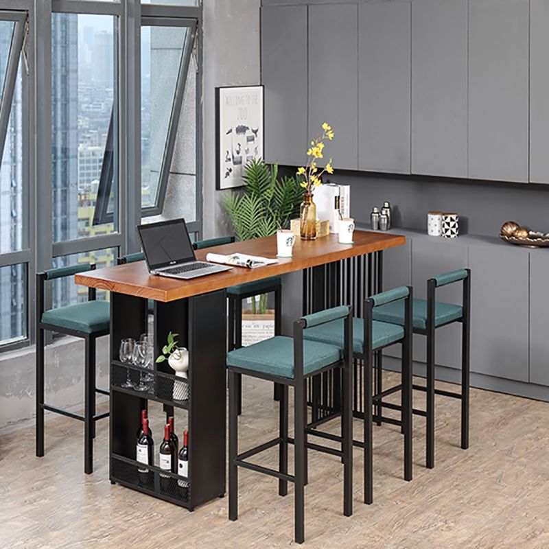 Solid Wood Bar Pub Table Set 1/2/7 Pieces Bar Table and Stools