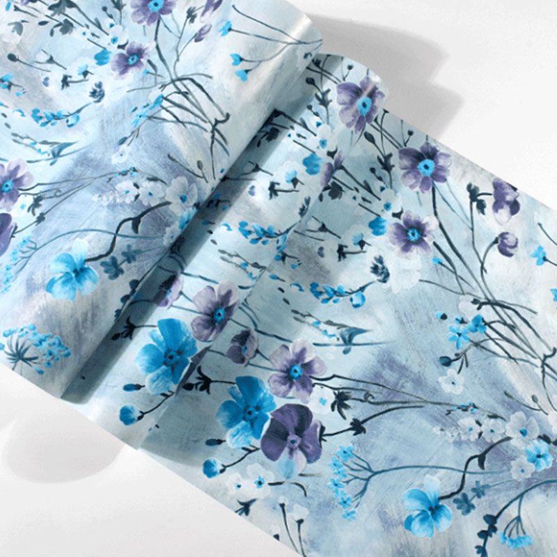 Contemporary Wallpaper Roll Garden Blossom Non-Pasted Wall Decor, 20.5-inch x 33-foot