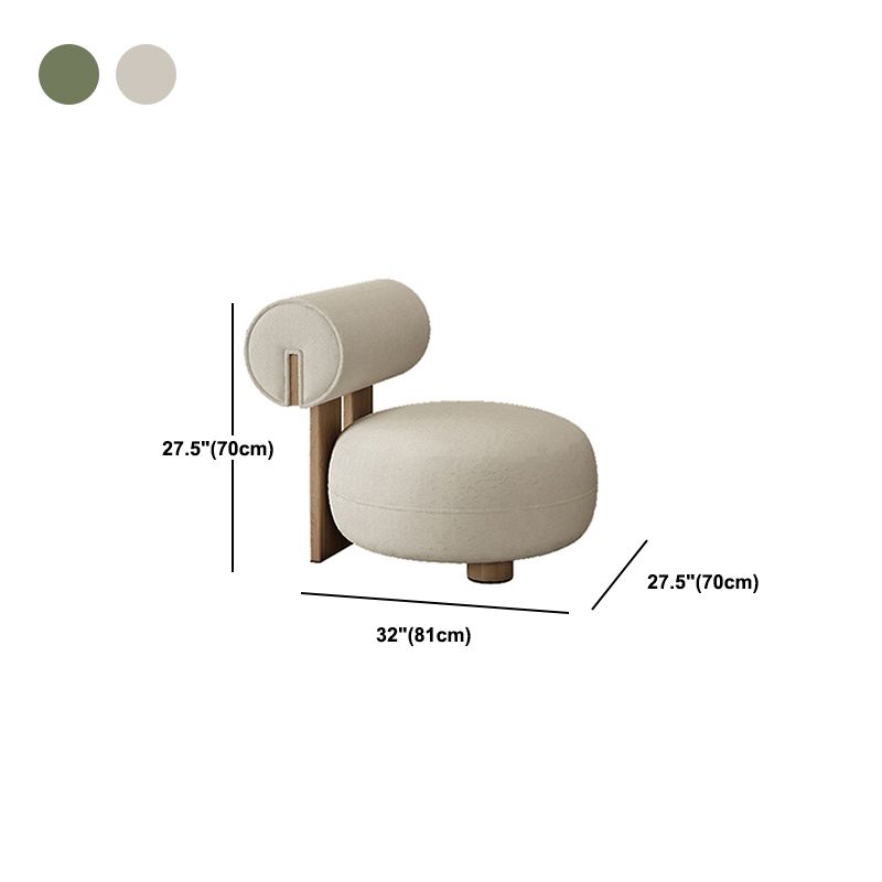 Contemporary Wool Curved Sofa Armless Sofa for Living Room, Apartment