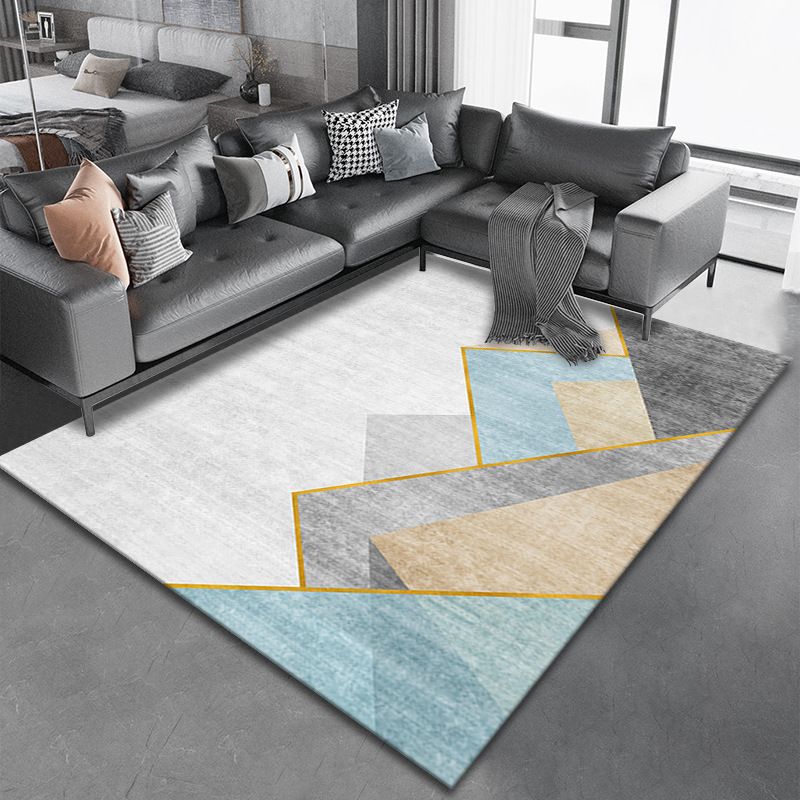 Gorgeous Washable Carpet Modern Polyester Area Rug Living Room Area Rug with Non-Slip Backing
