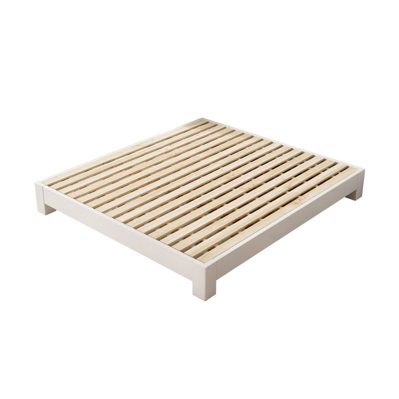 Scandinavian 9.84 " Tall Solid Color Wooden Platform Bed Frame