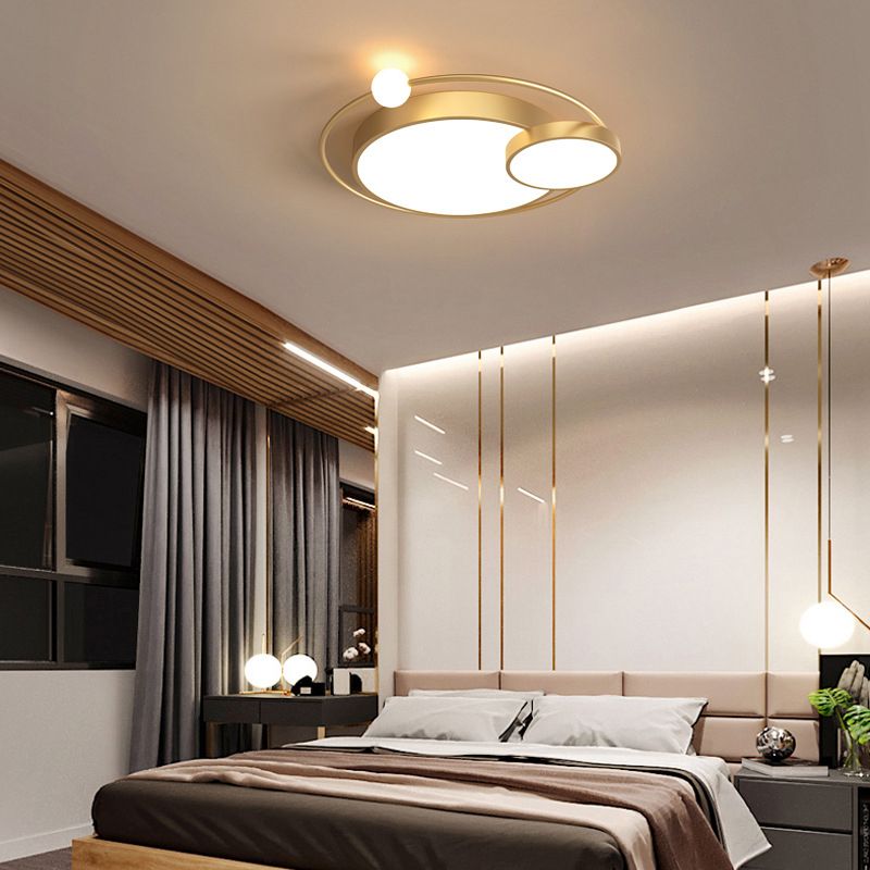Scandinavische stijl slaapkamer LED-verlichtingsarmatuur 3-lichts creatieve ronde huis decoratieve plafondlamp