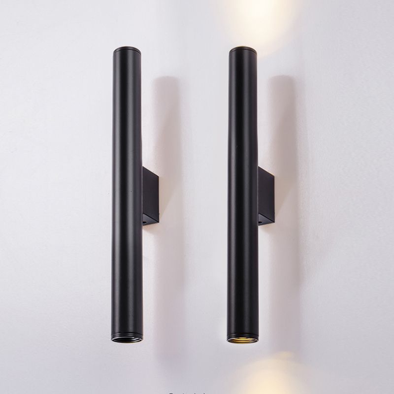 Moderne Aluminium Wandleuze Zylinderform 2 Lichter Wandleuchte für Schlafzimmer