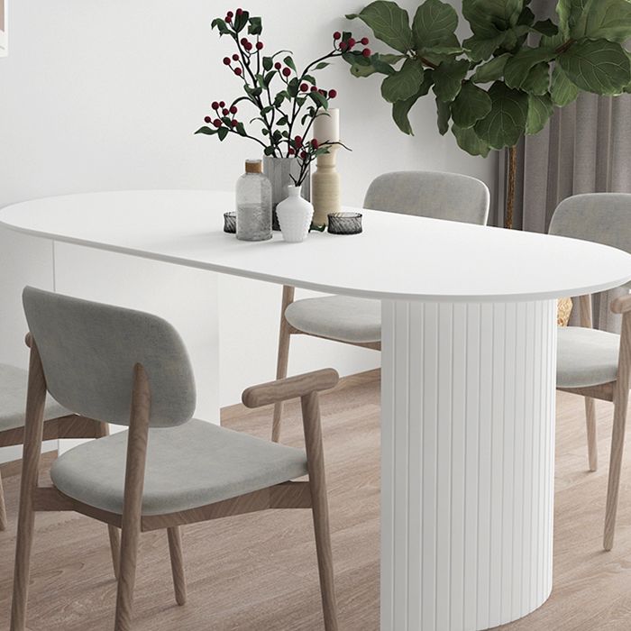 Zeitgenössischer Stil Stein Esstisch Doppelpodest für Esszimmer