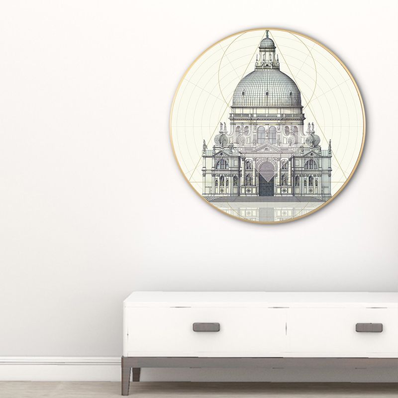 Landmark Building Wall Decor World Culture Textured Bedroom Canvas Print, Multiple Sizes