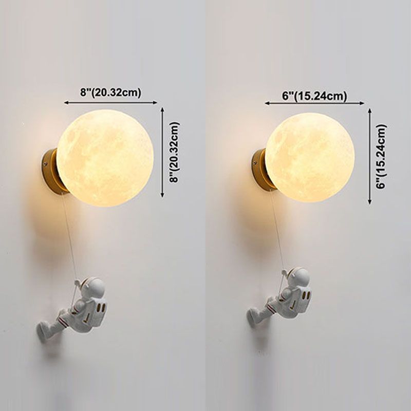 Stellar Globe Shade Wall Sconce Light, Modern Glass 1-Light Sconce Light Fixture