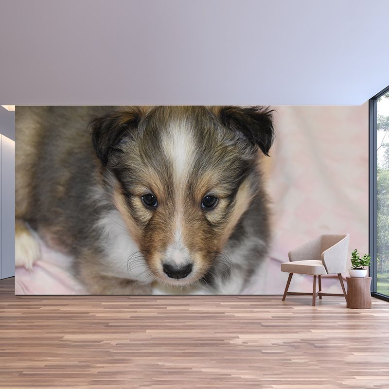 Cute Dog Mural Decal for Living Room Animals Waterproof Wall Art, Custom Made