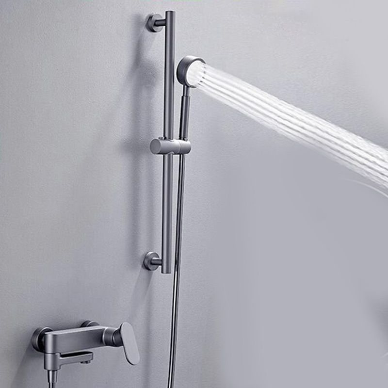 Modern Round Shower Combo Wall Mounted Included Hand Shower and Faucet