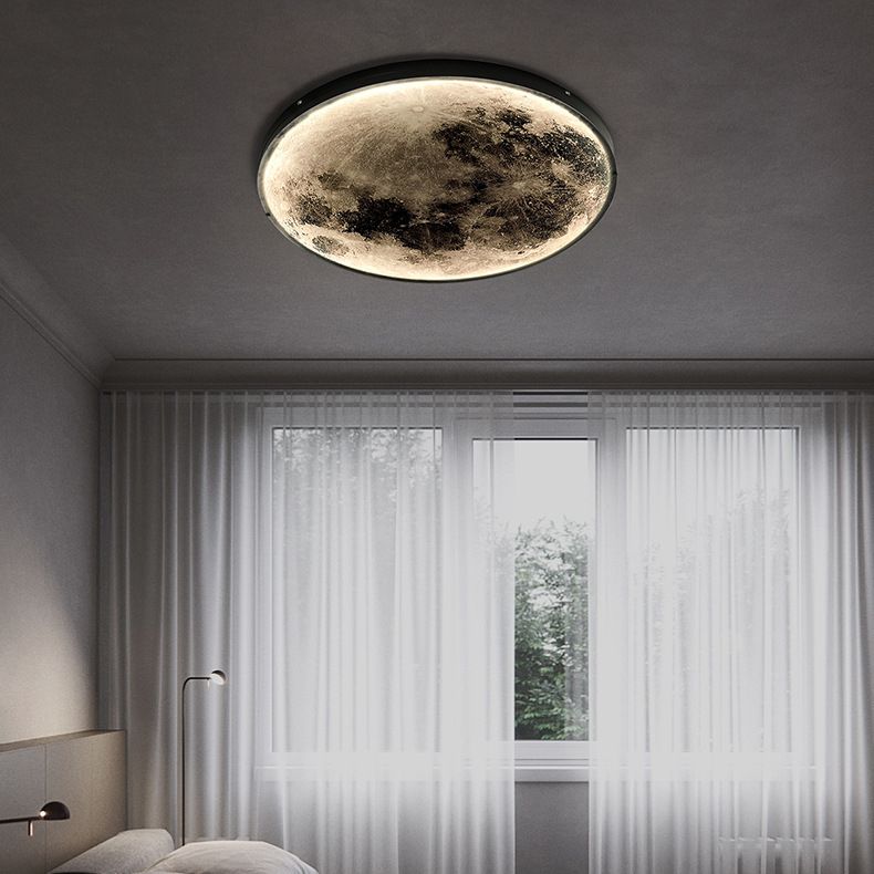 Modern Style Wall Light Sconce Creative Moon-shaped Wall Light Fixture for Bedroom