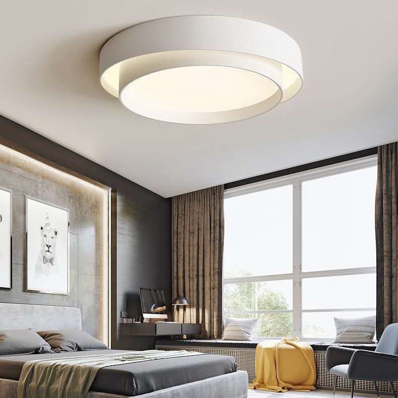 Plafonnier encastré en métal à Double cercle, luminaire de plafond encastré à LED Simple