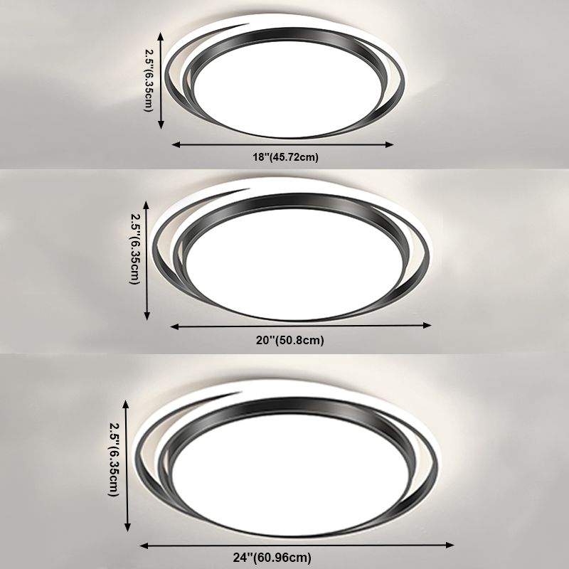 Lámpara de techo empotrada LED circular contemporánea con montaje empotrado