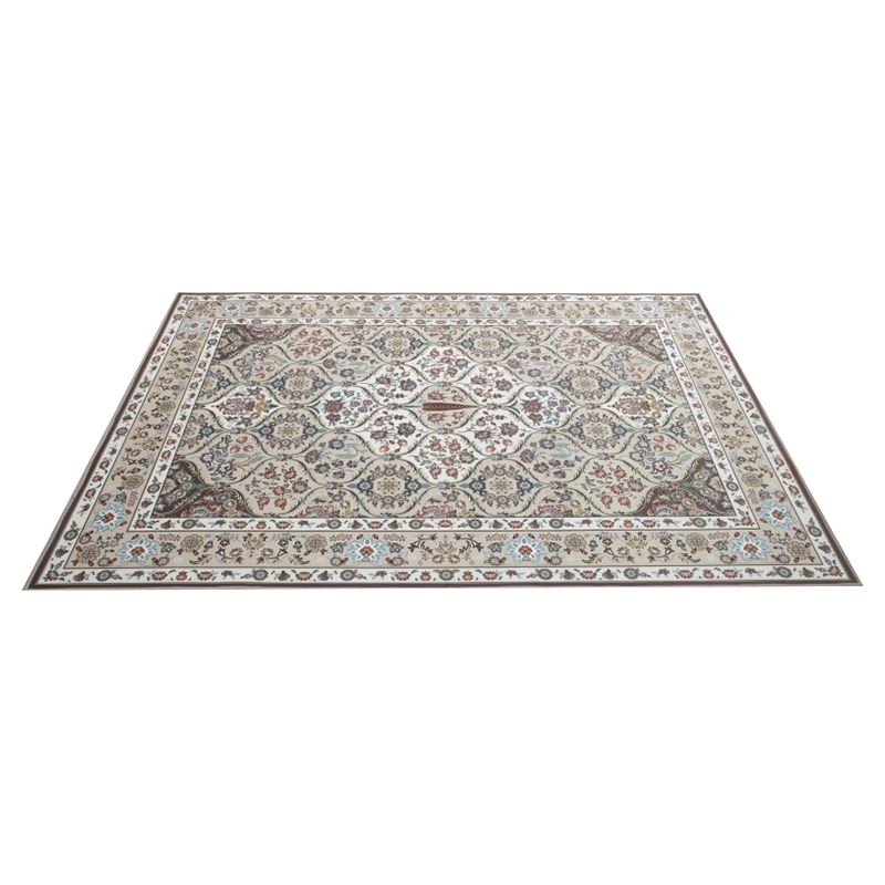 Reclaimed Medallion Print Rug Polyester Indoor Rug Stain Resistant Area Carpet for Living Room