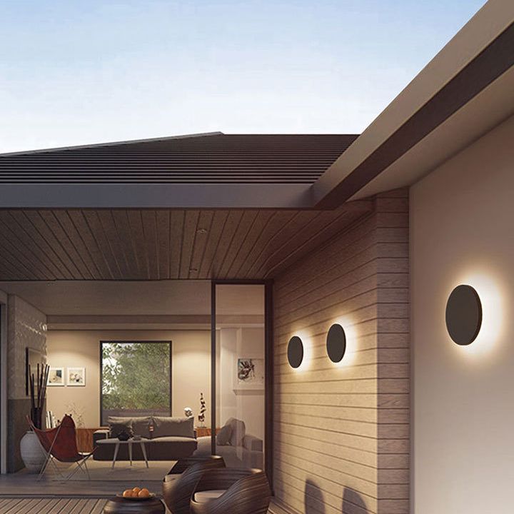 Moderner Stil Zement Wandleuchte runde Form LED -Wandleuchte für draußen