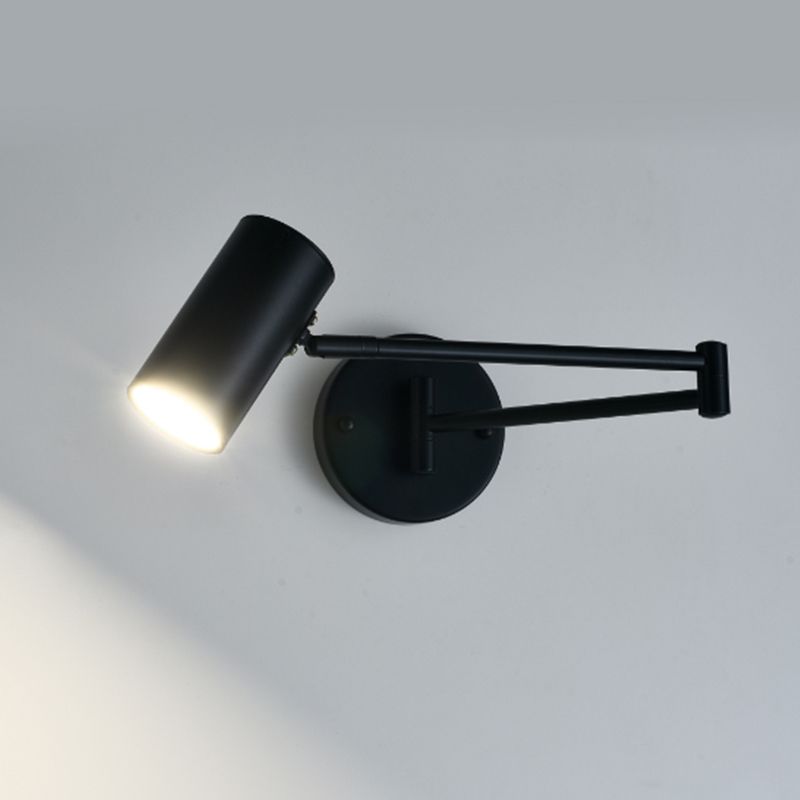 Modern Metal Wall Light Geometric Swing Arm Wall Sconce for Living Room