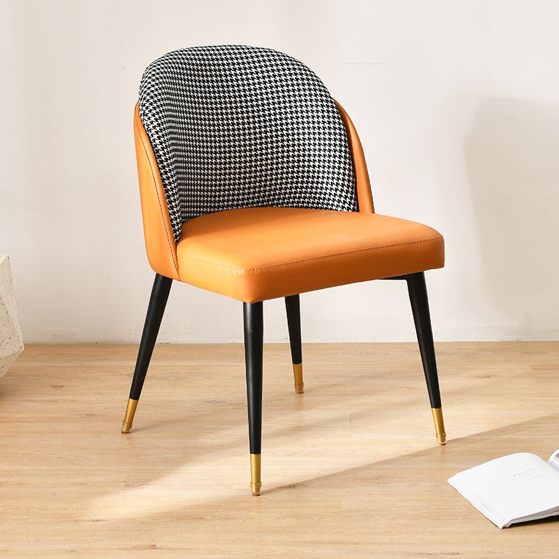 Sillas de comedor sin brazos tapizadas estilo escandinavo con respaldo sólido que cena la silla lateral