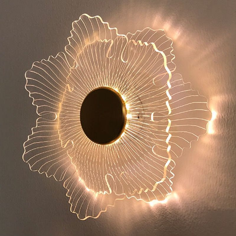 Modern Flower Shape Wall Light Sconces 1 Light Wall Lighting Fixtures for Bedroom