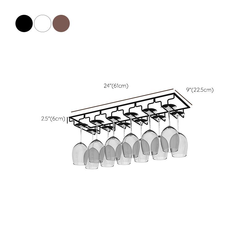 Modern Hanging Wine Glass Rack Metal Glass & Stemware Holder