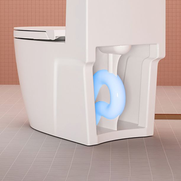 1-Piece Flush Toilet 1.2/1.6 GPF Elongated Toilet Bowl for Bathroom