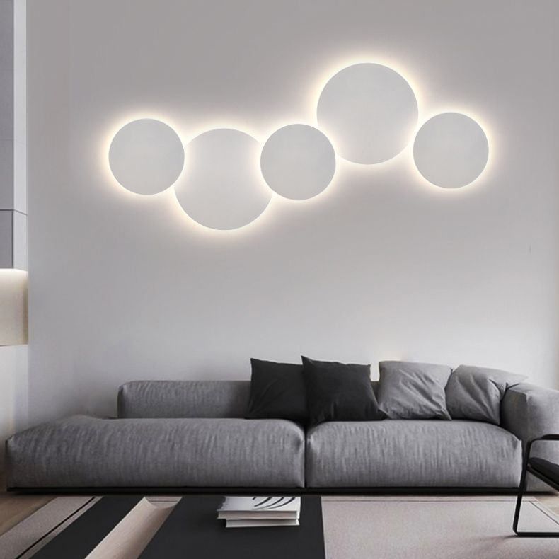 Goldene metallwandmontierte Leuchte moderne Stil kreisförmiger 1 Lichtwandleuchte