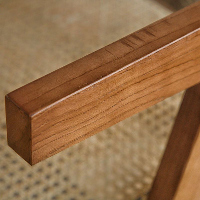 Nordic Style Solid Wood Arm Chair for Dining Room, 17" Height