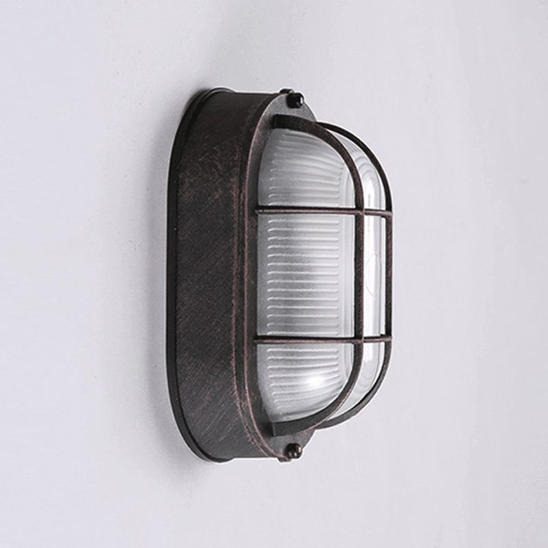Industrial Style Aluminum Vanity Light Ellipse Shape Vanity Lamp for Shower Room