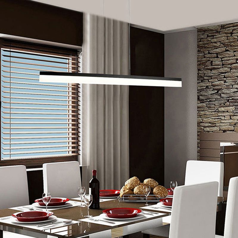 Lámpara colgante de rectángulo LED de lámpara colgante simple para el comedor de la oficina del comedor