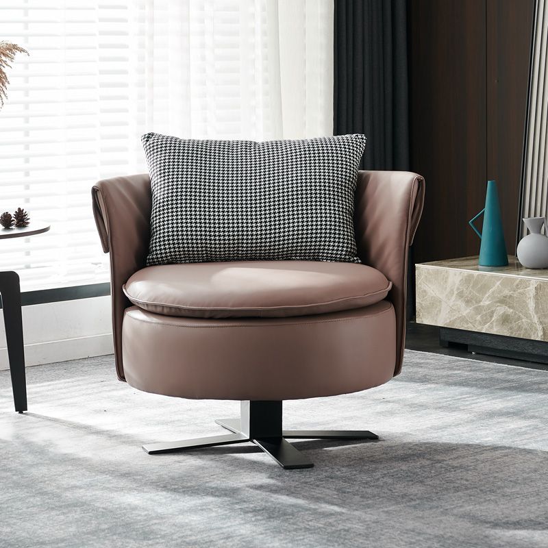 Modern Accent Armchair Contemporary Swivel Barrel Accent Chair