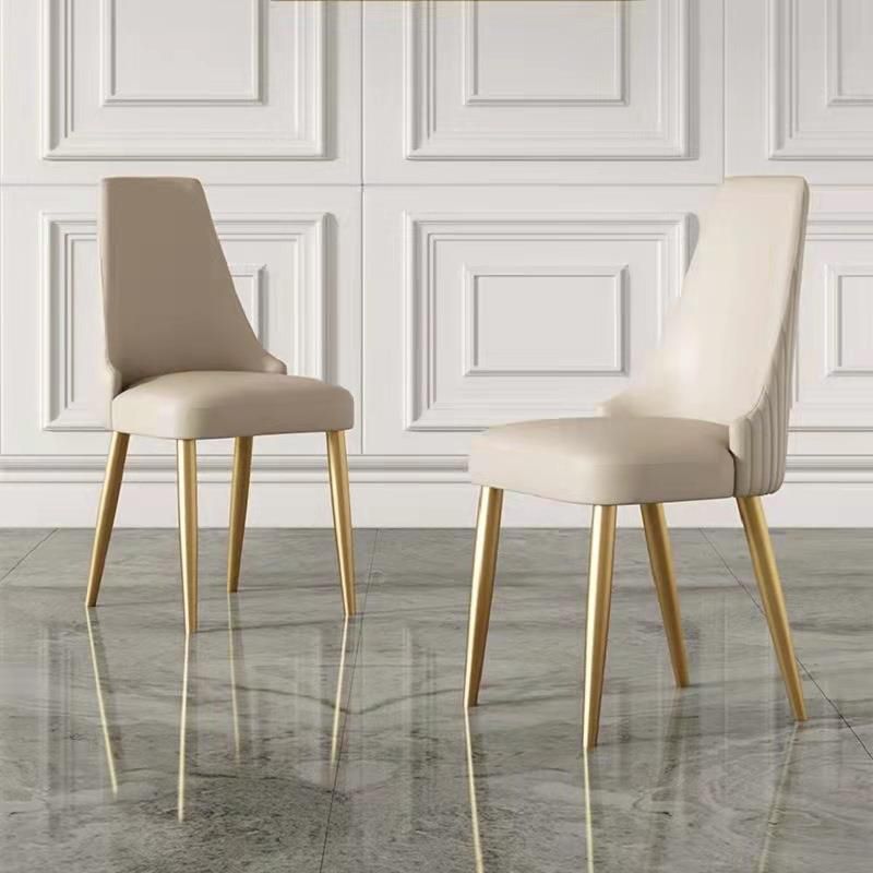 Contemporary Upholstered Dining Chair Faux Leather Kitchen Dining Chair